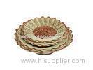 Hand Woven Round Rattan Bread Basket Light Brown For Supermarket