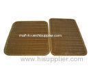 Dark Brown Square Rattan Placemats / Plastic Food Mat For Restaurant
