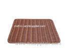 Handmade Poly Rattan Mat / Square Rattan Placemats For Supermarket