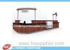 High End Hotel Brown Wood Reception Desk Custom With Finished Surface