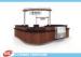 Shopping Mall MDF Reclaimed Wood Reception Desk / Laminated Melamine Finished