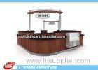 Shopping Mall MDF Reclaimed Wood Reception Desk / Laminated Melamine Finished