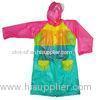 Lovely Ladies Pvc Raincoat With Hood , Eco Friendly Rainwear