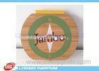 OEM Circle Hangable Wood Engraving Logo Printing , Wooden Logo / Plaques