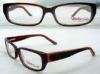 Custom Handmade Acetate Eyeglasses Frames, Black Red Ladies Optical Frames