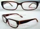 Custom Handmade Acetate Eyeglasses Frames, Black Red Ladies Optical Frames