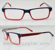 Fashion Women Acetate Optical Frames, Red & Black Handmade Acetate Glasses Frames