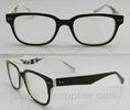 Black Acetate Kids Eyeglasses Frames , Optical Eyewear Frames for Boys