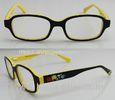 Yellow lightweight Kids Eyeglasses Frames , Hand Made Acetate Optical Frames