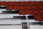 residential Brick red Colorful Metal Roofing Tiles Classical Flat ISO / 1090mm * 380mm