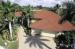 DX51D ASTM A653 Stone Coated Roofing Tiles Brown Flat For Construction