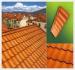 Lightweight Corrugated Metal Roofing Tiles Orange Stone Coated , 1280mm * 370mm