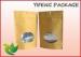 Oval Window Foil Lined Kraft Paper Bag With Zipper For Snack Packaging