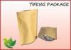 Custom Laminated Plastic Stand Up Kraft Paper Pouches For Herbs Tea