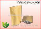 Custom Laminated Plastic Stand Up Kraft Paper Pouches For Herbs Tea