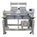 5" LCD Screen Flat Bed two head embroidery machine for T-shirt / hat