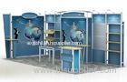 Blue Portable Exhibition Booth Display , 3 x 6 Modular Exhibit Booths