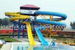 Custom Aqua Play Equipment Outdoor Twin Amusement Park Water Slides For Adults
