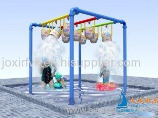 Custom Fiberglass and Steel Water Pouring Spray Park Equipment for Kids and Adults