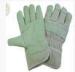 OEM Safety Grain Pig Skin Leather Gloves with White Cotton Back