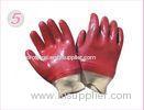 Customized Tear Resistance Industrial Protective Gloves With Red PVC Fully Dipping