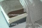Plain Weave 100% Acrylic Throw Blanket For Bed / Sofa Cover