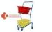 Zinc / Powder Coated Hand Double Basket Shopping Cart IOS CE SGS