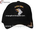 Black 101st AIRBORNE Military Baseball Hats , Pure Acrylic Curved Bill Army Baseball Caps
