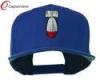 Royal Missile Flat Bill Embroidered Wool Baseball Caps with Plastic Snap Closure