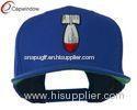 Royal Missile Flat Bill Embroidered Wool Baseball Caps with Plastic Snap Closure