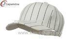 Acrylic Constructed Fitted Baseball Hats White Pin Striped Adjustable
