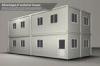 2 Floor Prefabricated Accommodation Container Dormitory with Steel Sandwich Panel