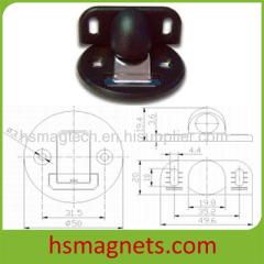 Black Permanent Magnetic Door Catcher