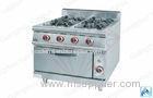double oven gas range with 4 Burner / Gas Oven , Western Kitchen Equipment