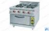 Commercial Gas Range With 4 Burner / Electric Oven , Western Kitchen Equipment