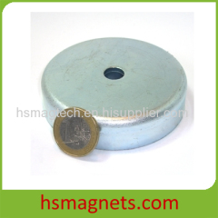 Zinc Plated Large Sintered Countersunk Neodymium N40 Magnets
