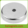 Large Pot Magnets Magnetic Assembly With Countersunk Hole