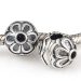 Sterling Silver Flower with Jet Crystal Clip Beads European Style Cheap Hot Sale