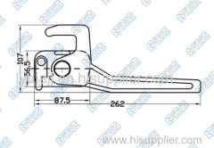 Tailboard fastener dropside locking gear