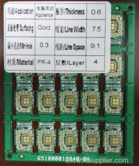 Certificated FR-4 4 L Multilayer Computer Monitor Circuit Board