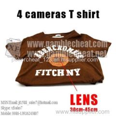 XF brand new T-shirt IR cameras with four lens for poker analyzer/poker cheat/contact lens
