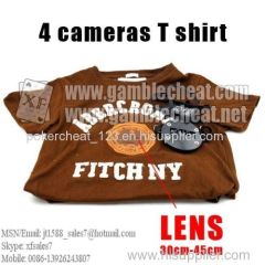 XF brand new T-shirt IR cameras with four lens for poker analyzer/poker cheat/contact lens