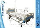 5 Function Powder Coating ICU Old Man Hospital Bed With Cross Brakes / Wheels