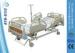 Mobile Steel Frame Manual Hospital Bed Height Adjustable Nursing Beds With Wheels