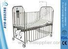 Stainless Steel Manual Hospital Children Patient Bed With Full Length Side Rails