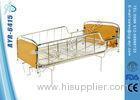 Manual Hospital Homecare Bed With Two Cranks , Wooden Head / Foot Board