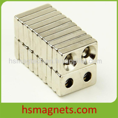 Block Permanent Neodymium Magnets With Countersunk Holes
