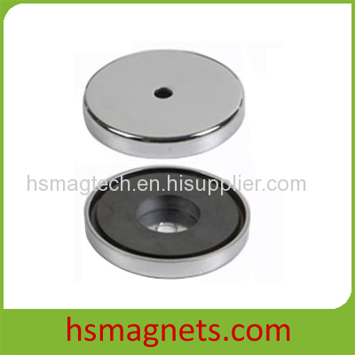 Ferrite Pot Magnet with Countersink