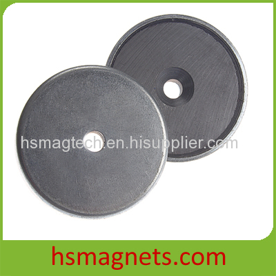 Strong Sintered Ferrite Countersunk Pot Magnet with Stainless Steel