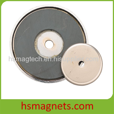 Ferrite Pot Magnets Magnetic Assembly with Countersunk Hole